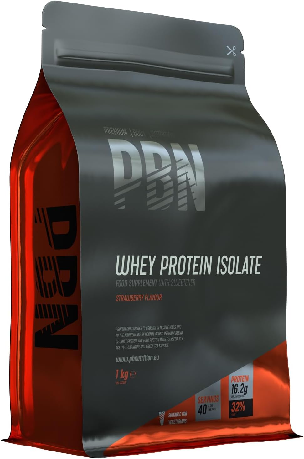 PBN Whey Isolate 1kg Strawberry